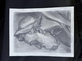 Head of the Prophet Ezekiel after Michelangelo Buonarroti Copy by Rosana 2022